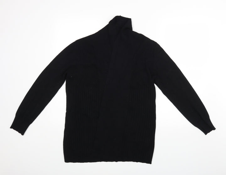 Nutmeg Womens Black Wrap Jumper Size 18