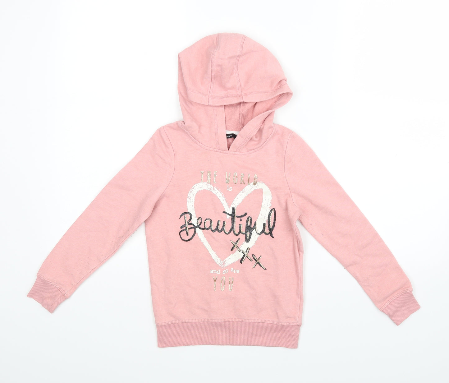 George Girls Pink   Pullover Hoodie Size 6-7 Years