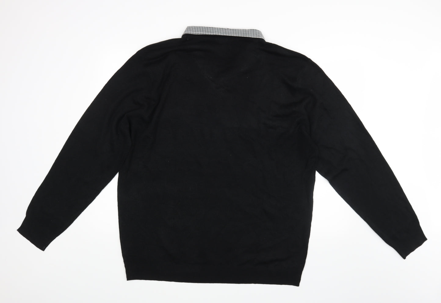 Pierre Cardin Mens Black   Pullover Jumper Size 4XL