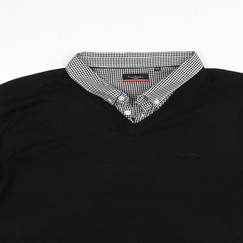 Pierre Cardin Mens Black   Pullover Jumper Size 4XL