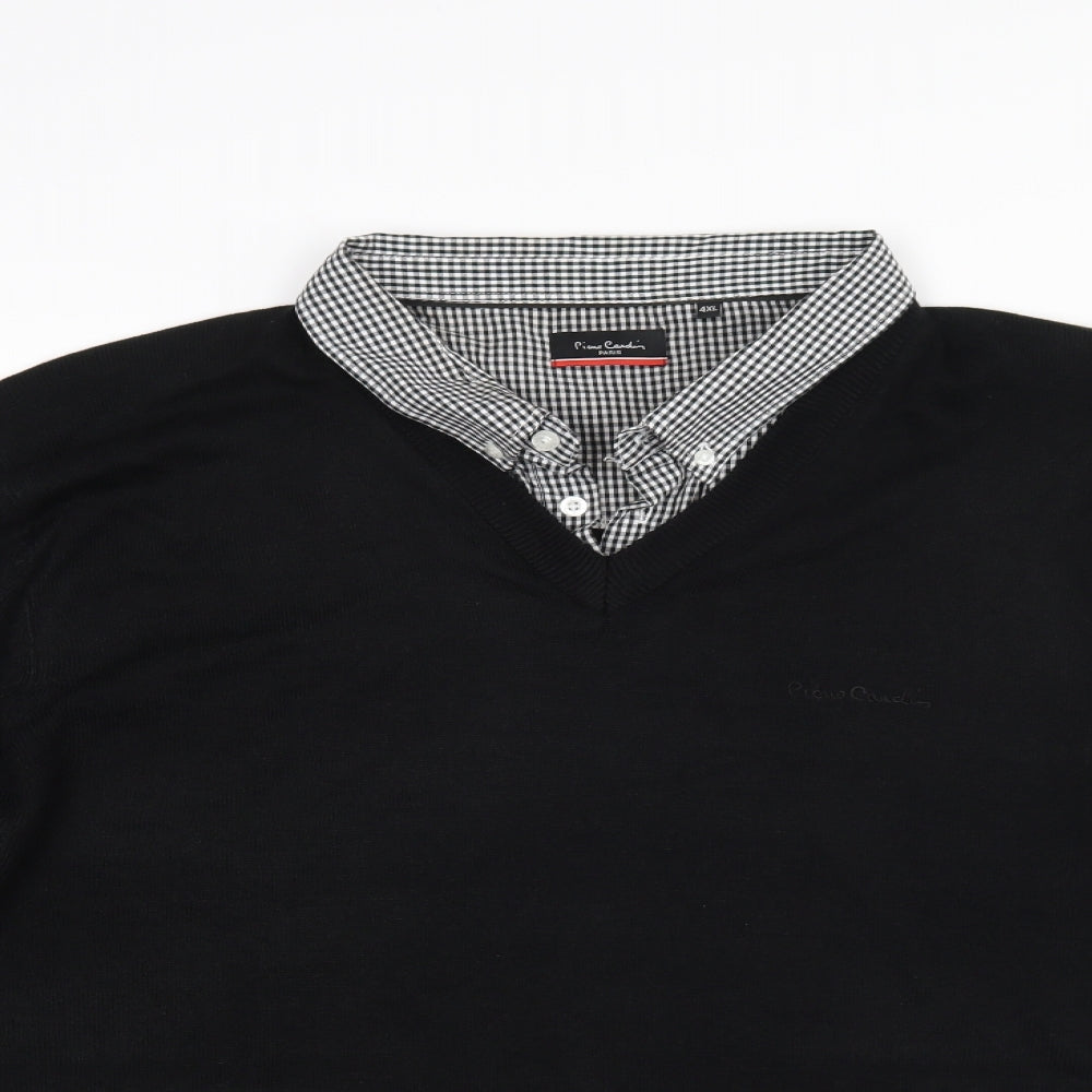 Pierre Cardin Mens Black   Pullover Jumper Size 4XL