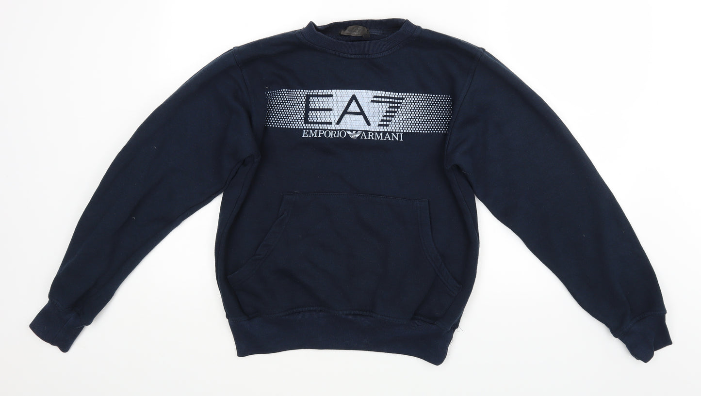 Emporio Armani Mens Blue   Pullover Jumper Size S