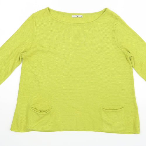 TU Womens Yellow   Basic Blouse Size 10