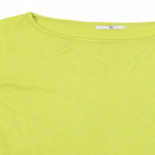 TU Womens Yellow   Basic Blouse Size 10