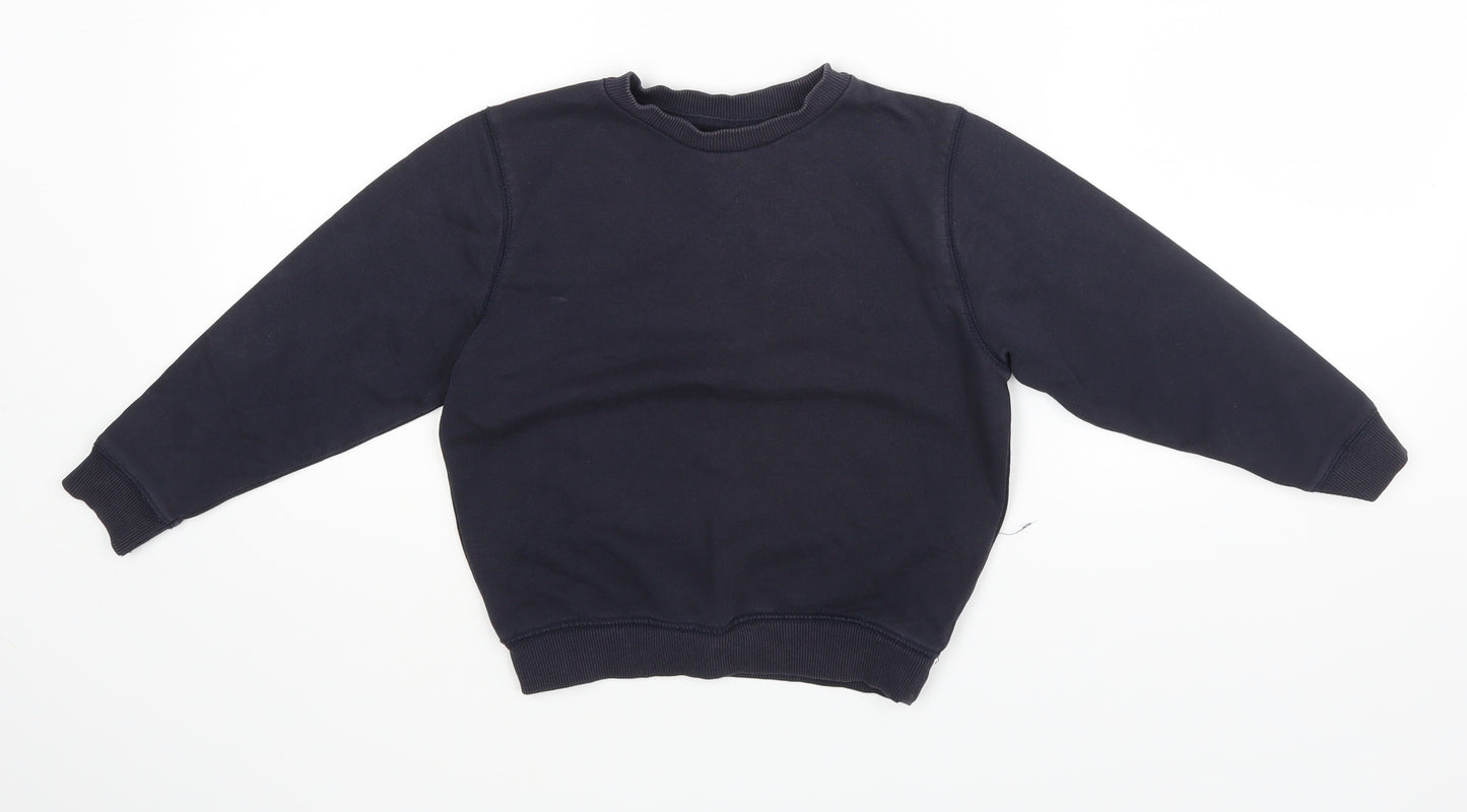 Tu School Boys Blue   Pullover Jumper Size 4 Years