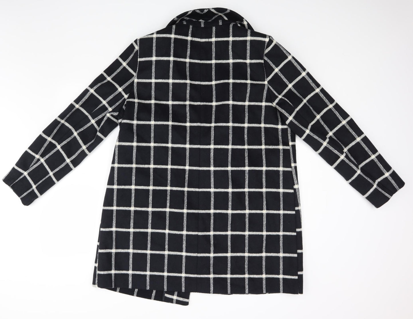 F&F Womens Black Check  Jacket Coat Size 18