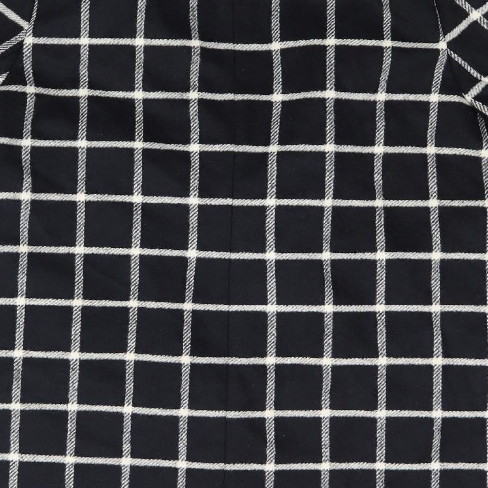 F&F Womens Black Check  Jacket Coat Size 18