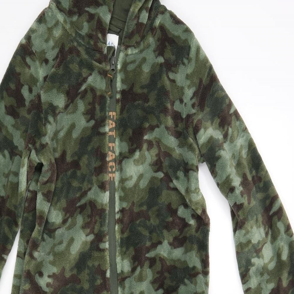 Fat Face Boys Green Camouflage   Bodysuit Size 10-11 Years