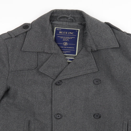 Blue Inc Mens Grey   Jacket Coat Size L