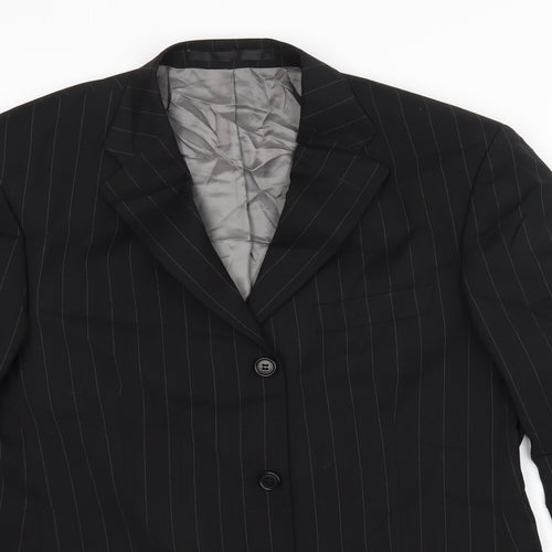 M&S Mens Black Striped  Jacket Blazer Size 40