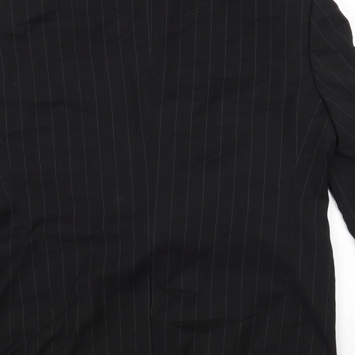 M&S Mens Black Striped  Jacket Blazer Size 40