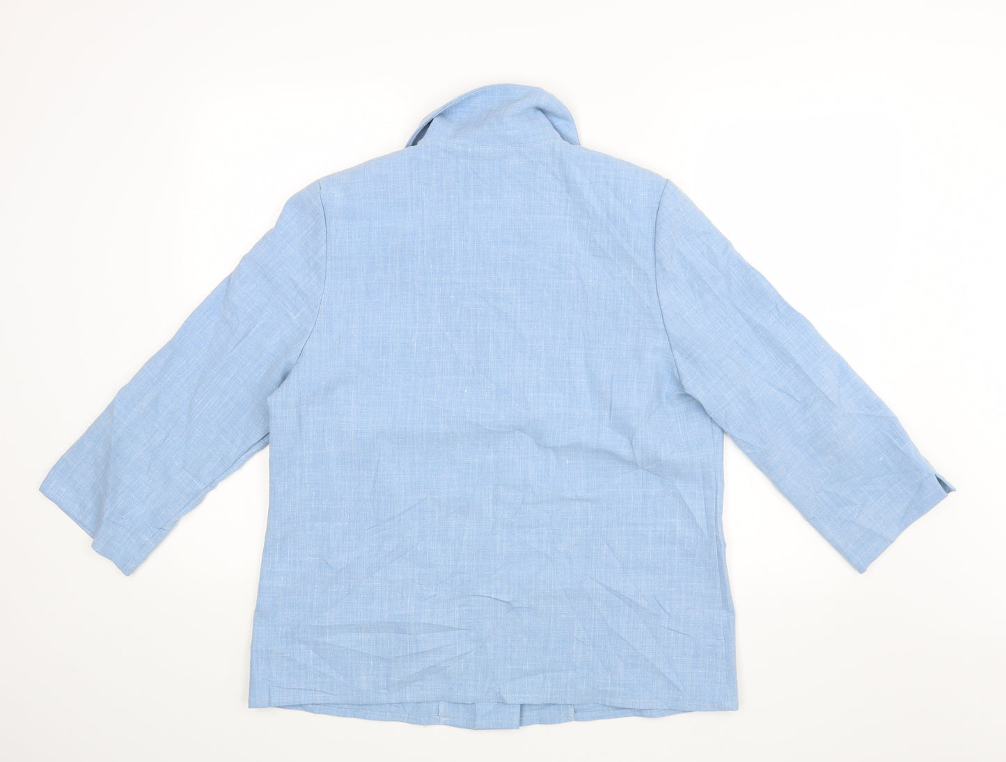 Finn Karelia Womens Blue   Basic Button-Up Size 16