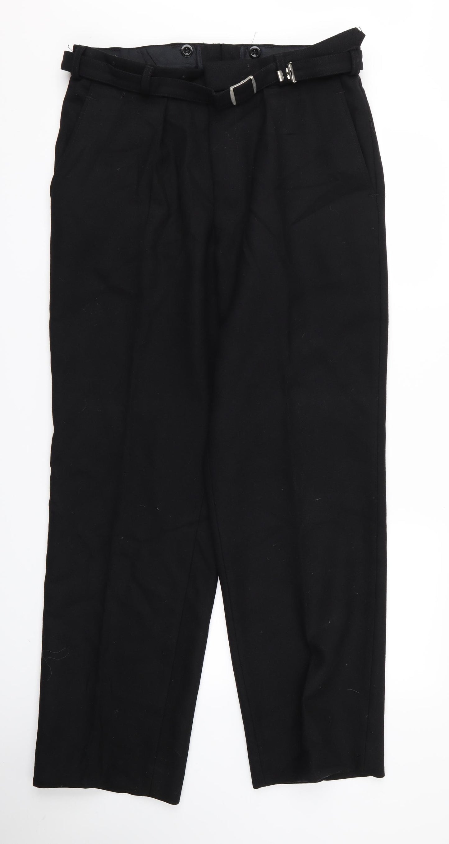 Preworn Womens Black  Rayon Trousers  Size 32 L27 in