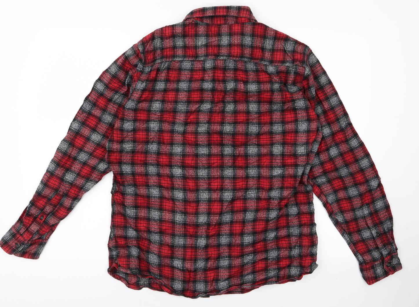 TU Mens Red    Button-Up Size L
