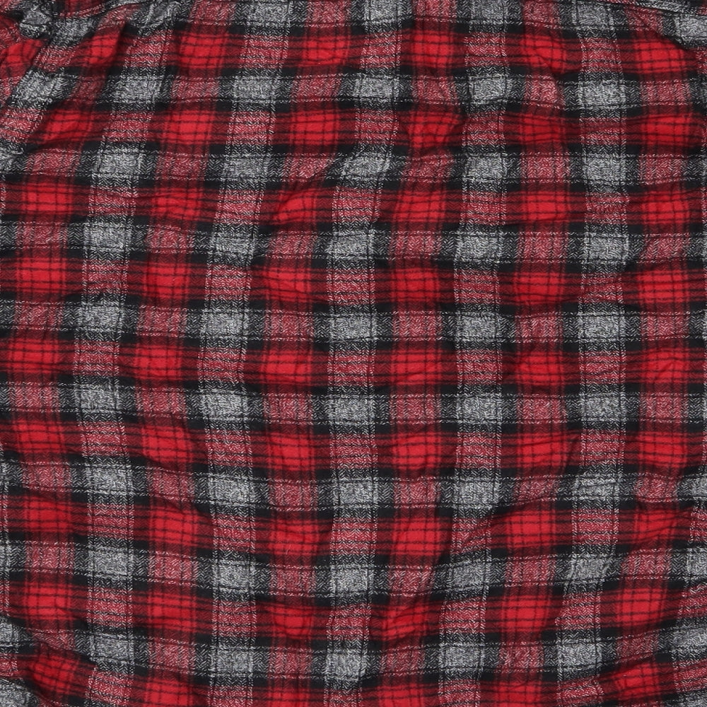 TU Mens Red    Button-Up Size L