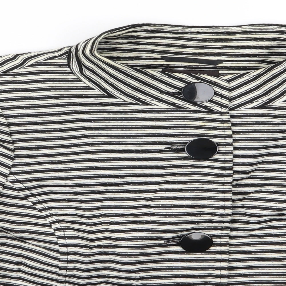 Principles Womens White Striped  Jacket  Size 12