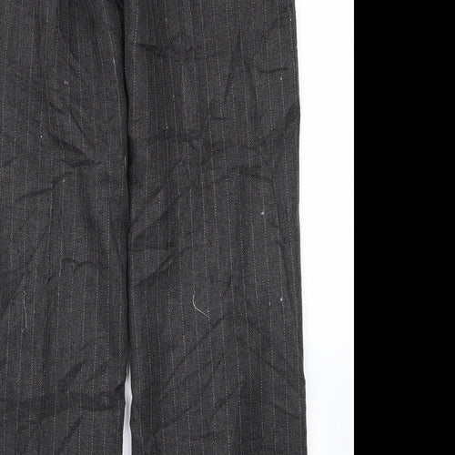 H&M Womens Grey Striped  Trousers  Size 38 L28 in