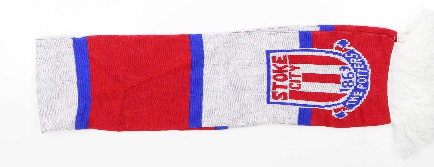 stoke Mens Multicoloured   Rectangle Scarf Scarf One Size  - Stoke city