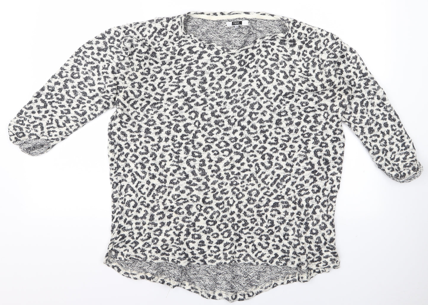 NEXT Womens White Animal Print  Pullover Jumper Size 20