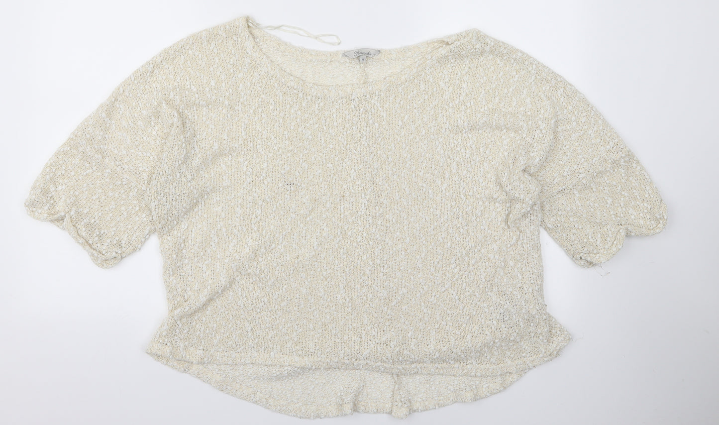 Peacocks Womens White   Pullover Jumper Size 18
