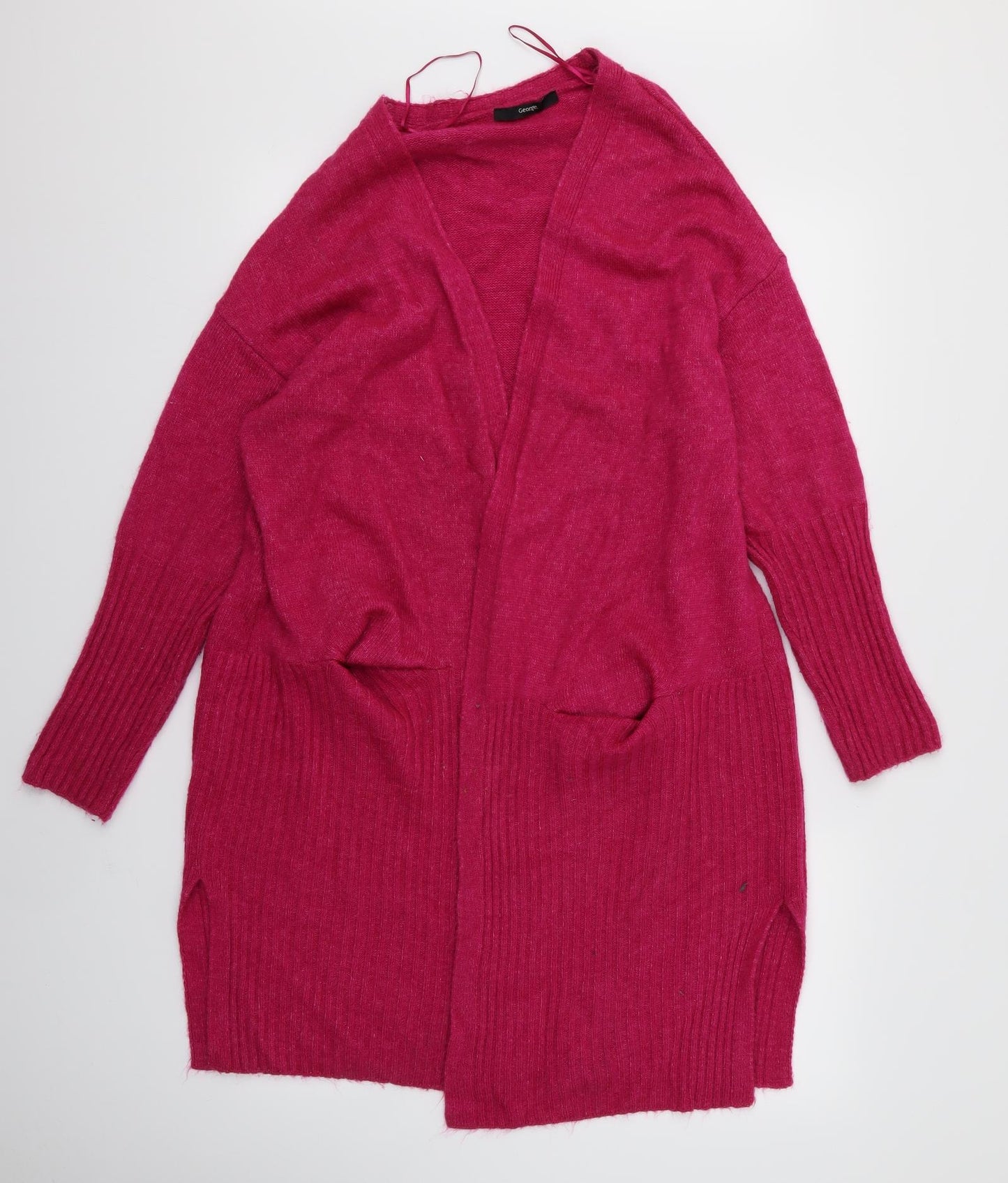 George Womens Pink  Rayon Cardigan Jumper Size 14