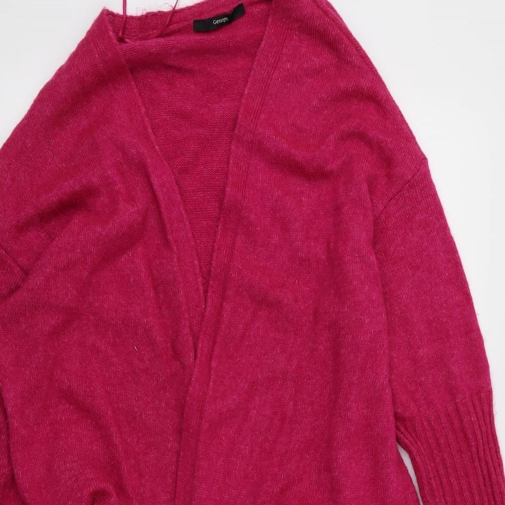 George Womens Pink  Rayon Cardigan Jumper Size 14