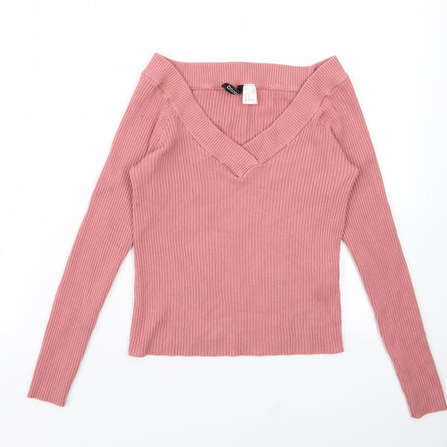Divided Womens Pink   Pullover Jumper Size M