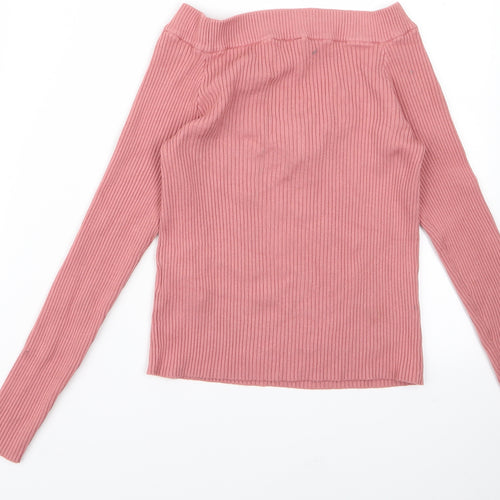 Divided Womens Pink   Pullover Jumper Size M