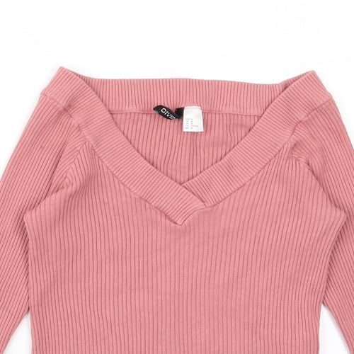 Divided Womens Pink   Pullover Jumper Size M