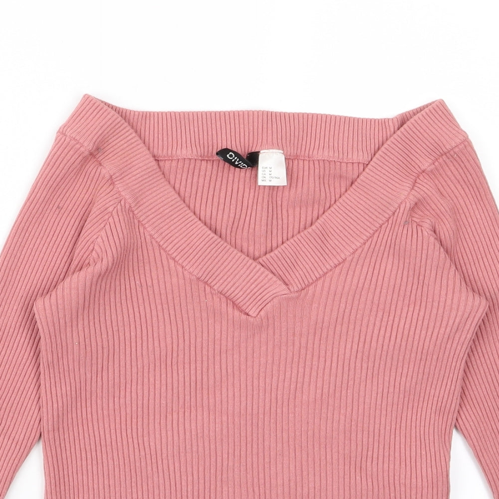 Divided Womens Pink   Pullover Jumper Size M