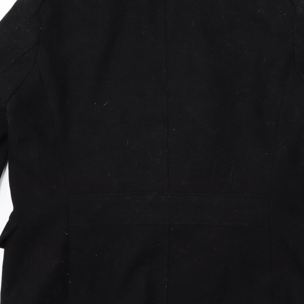 New Look Mens Black   Overcoat Jacket Size S