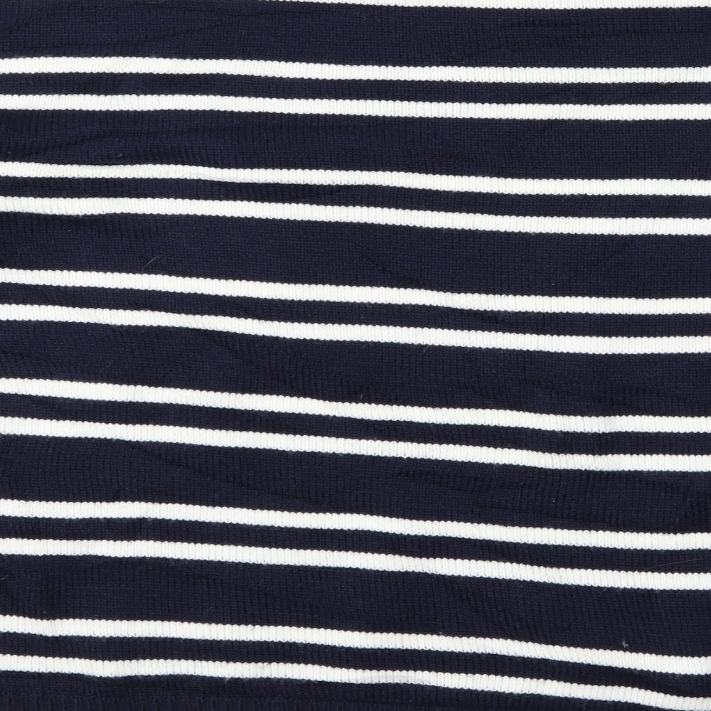 Papaya Womens Black Striped  Pullover Jumper Size XL