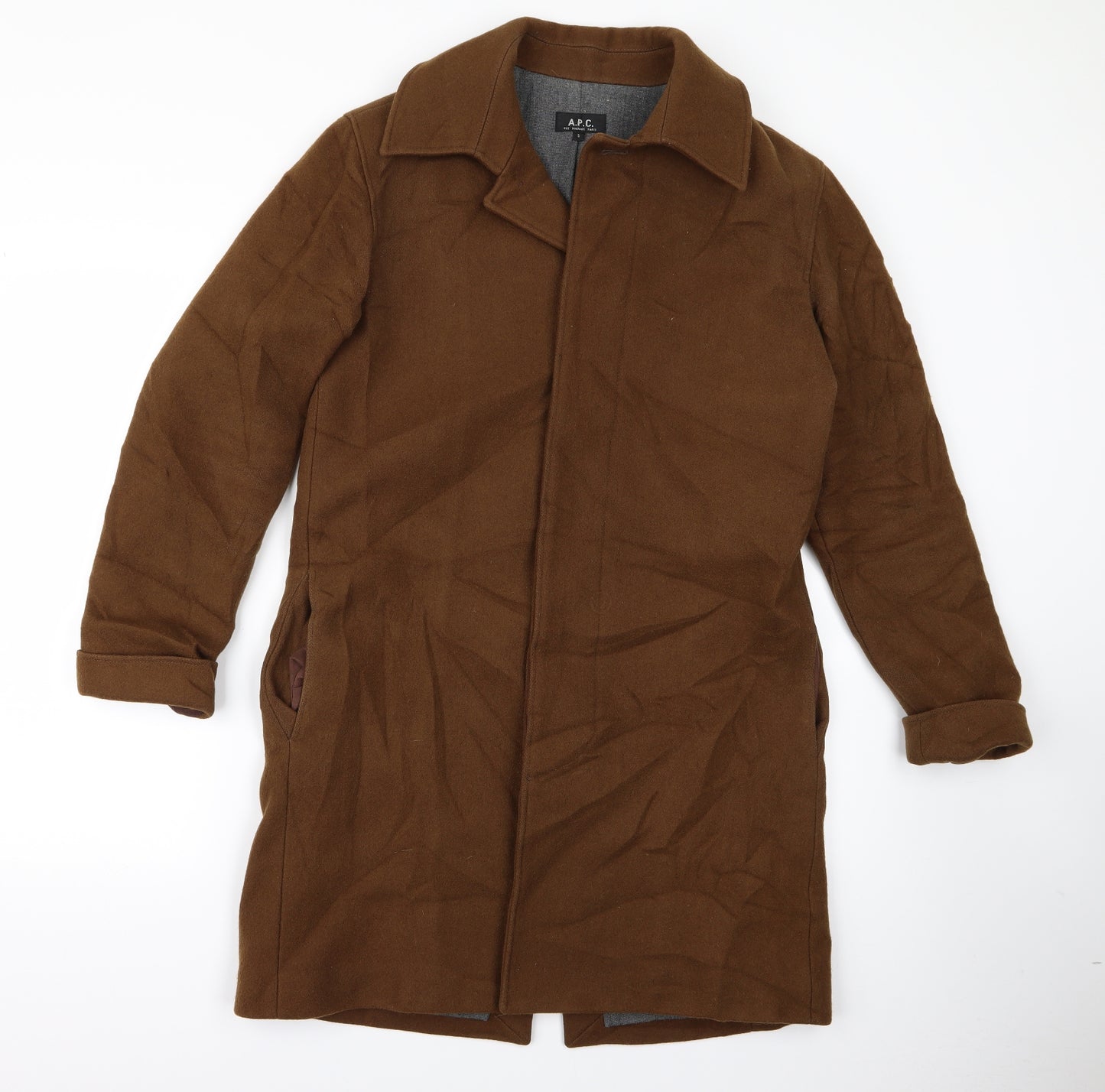 APC Mens Brown   Overcoat Jacket Size M