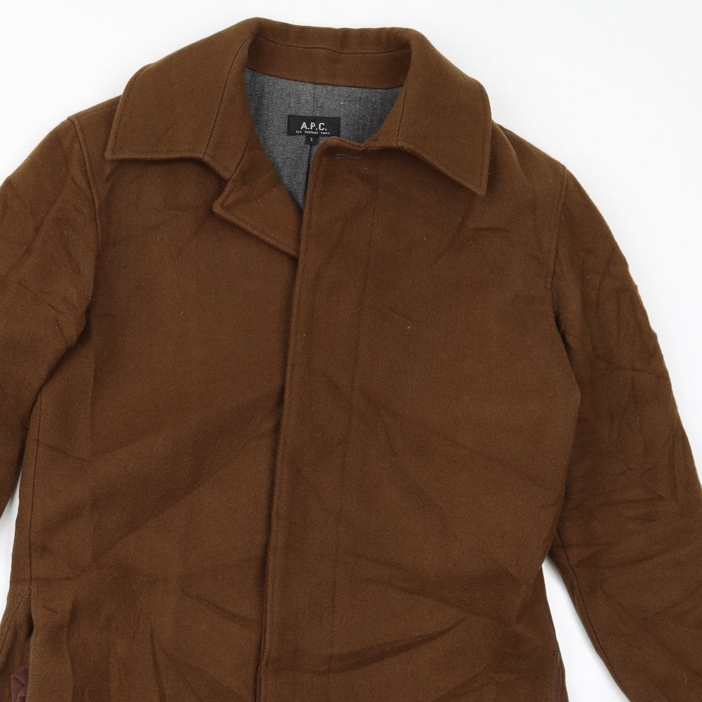 APC Mens Brown   Overcoat Jacket Size M