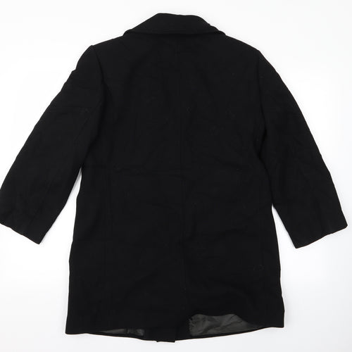 Preworn Womens Black   Overcoat Jacket Size 10