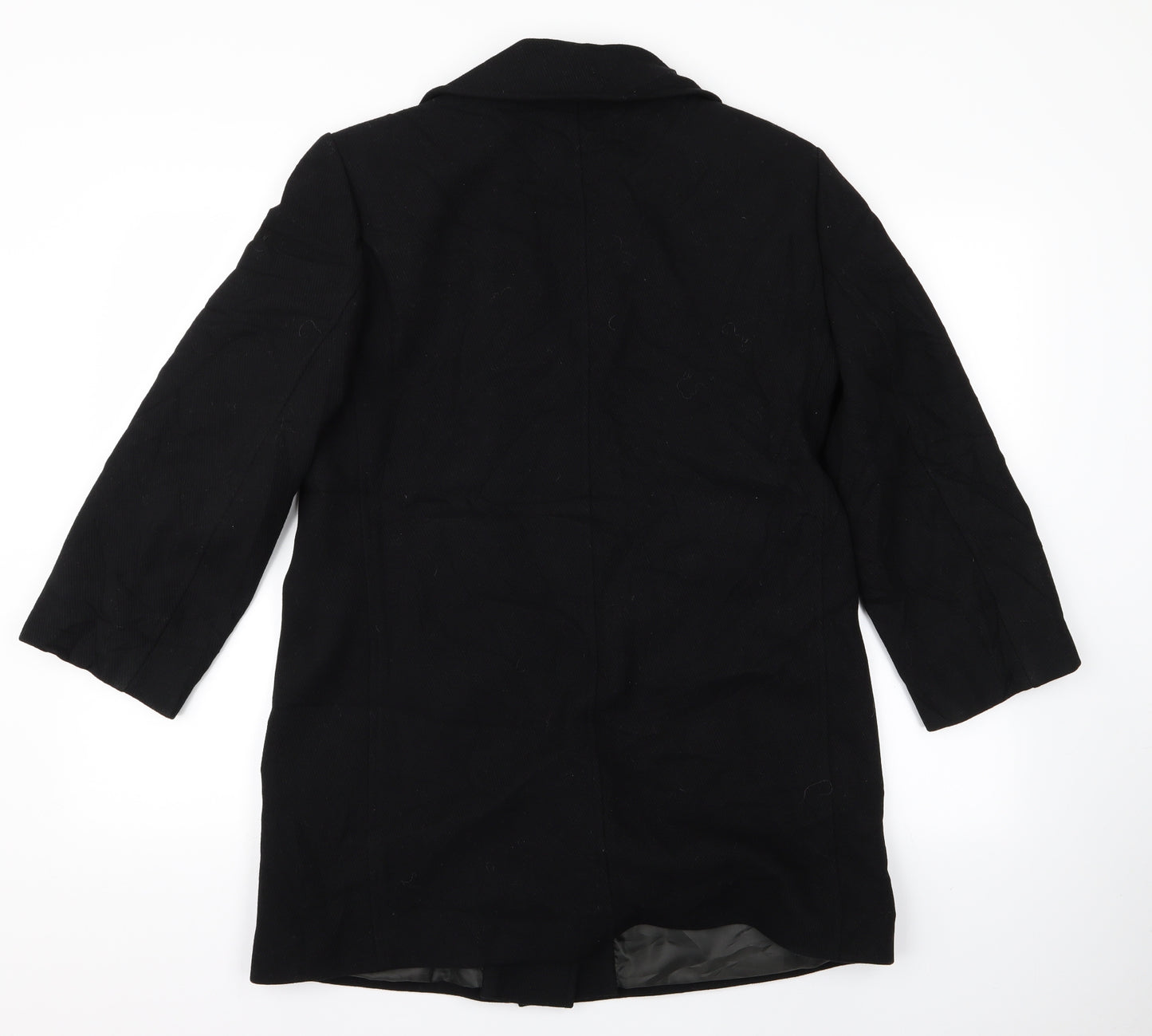 Preworn Womens Black   Overcoat Jacket Size 10