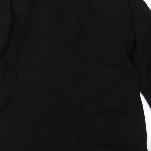 Preworn Womens Black   Overcoat Jacket Size 10