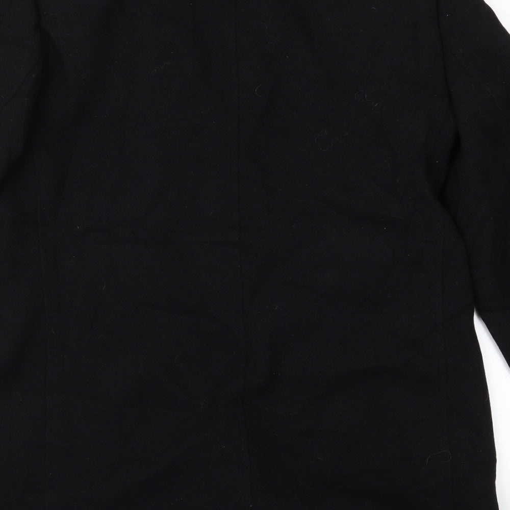 Preworn Womens Black   Overcoat Jacket Size 10