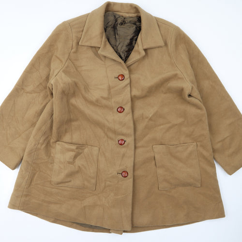 Preworn Womens Beige   Parka Jacket Size XL