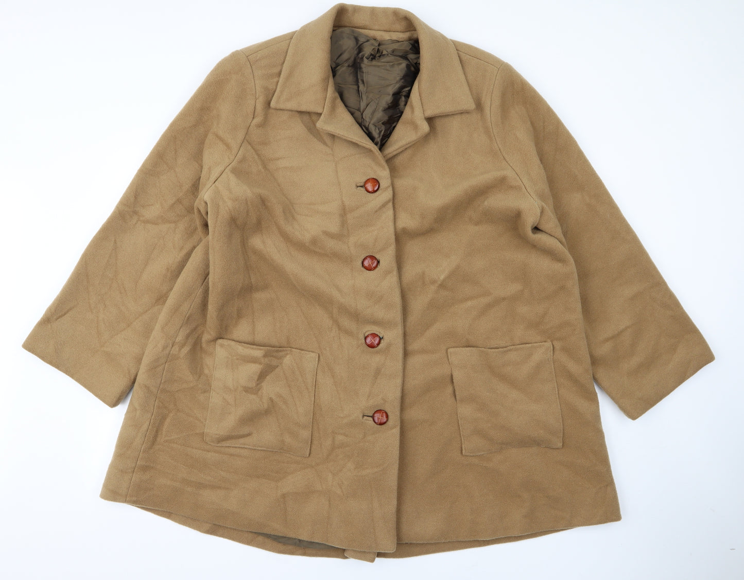 Preworn Womens Beige   Parka Jacket Size XL