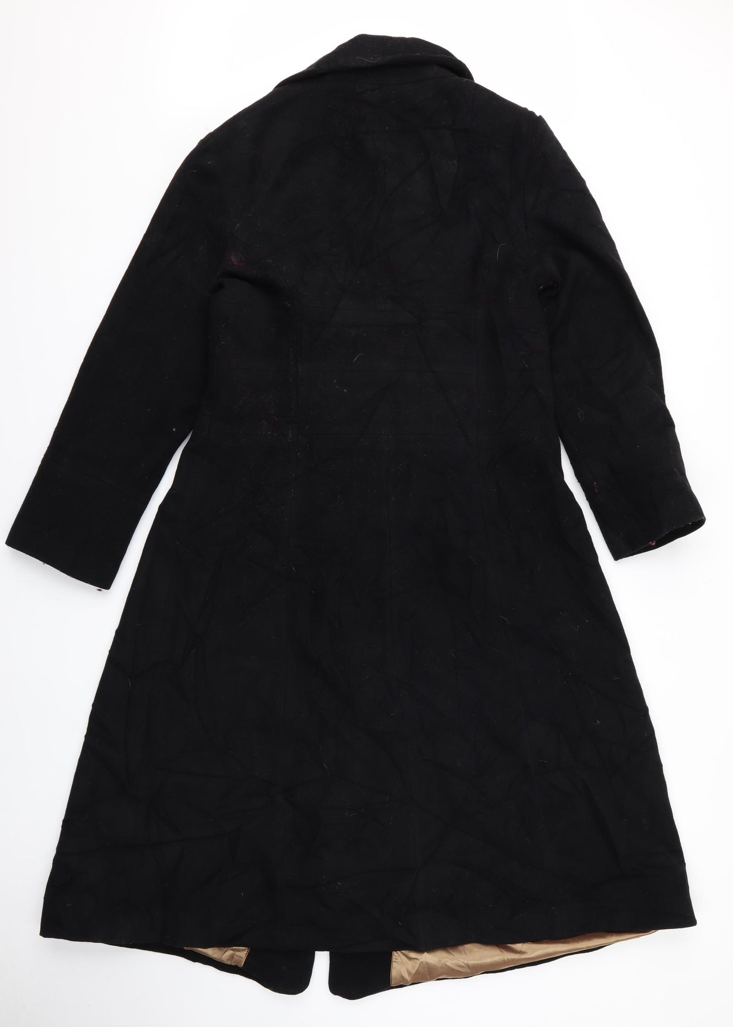 debanhams Womens Black   Overcoat Jacket Size 14
