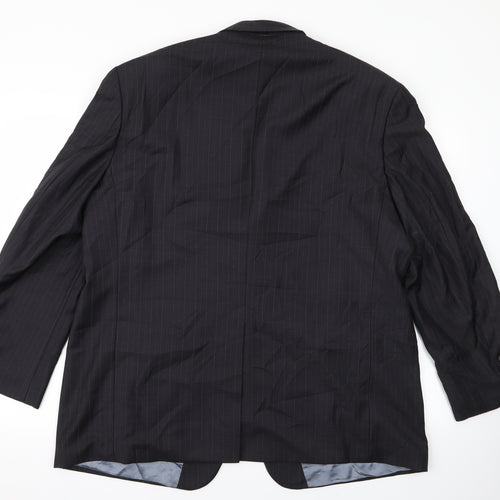 m&s Mens Black Striped  Jacket  Size L