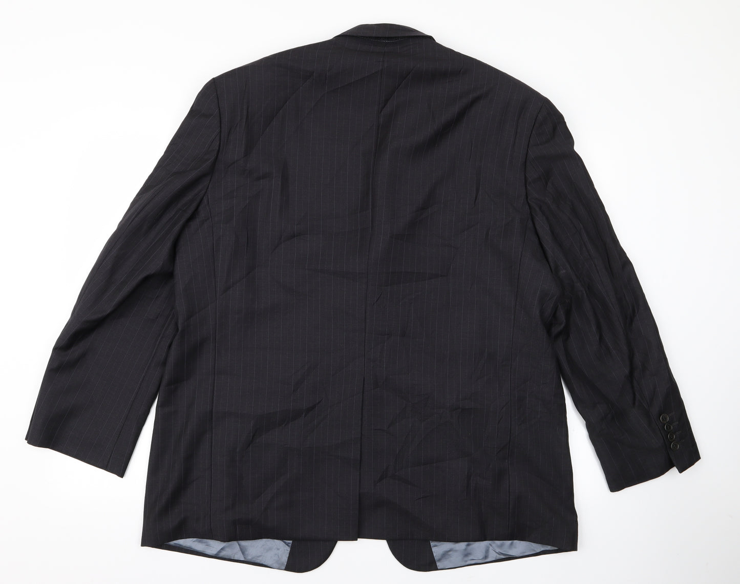 m&s Mens Black Striped  Jacket  Size L