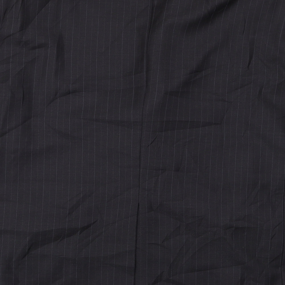 m&s Mens Black Striped  Jacket  Size L