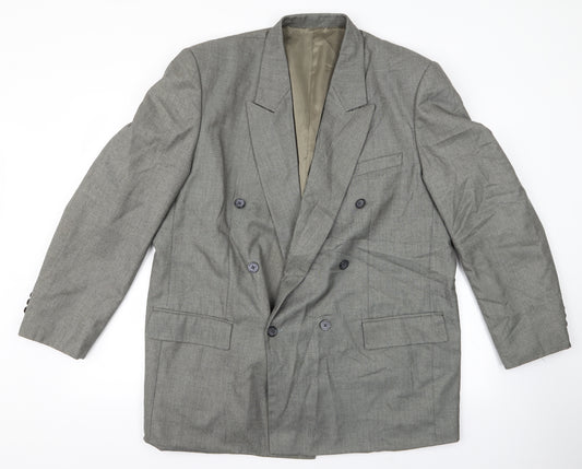 Front view of Preworn men’s grey jacket, size L