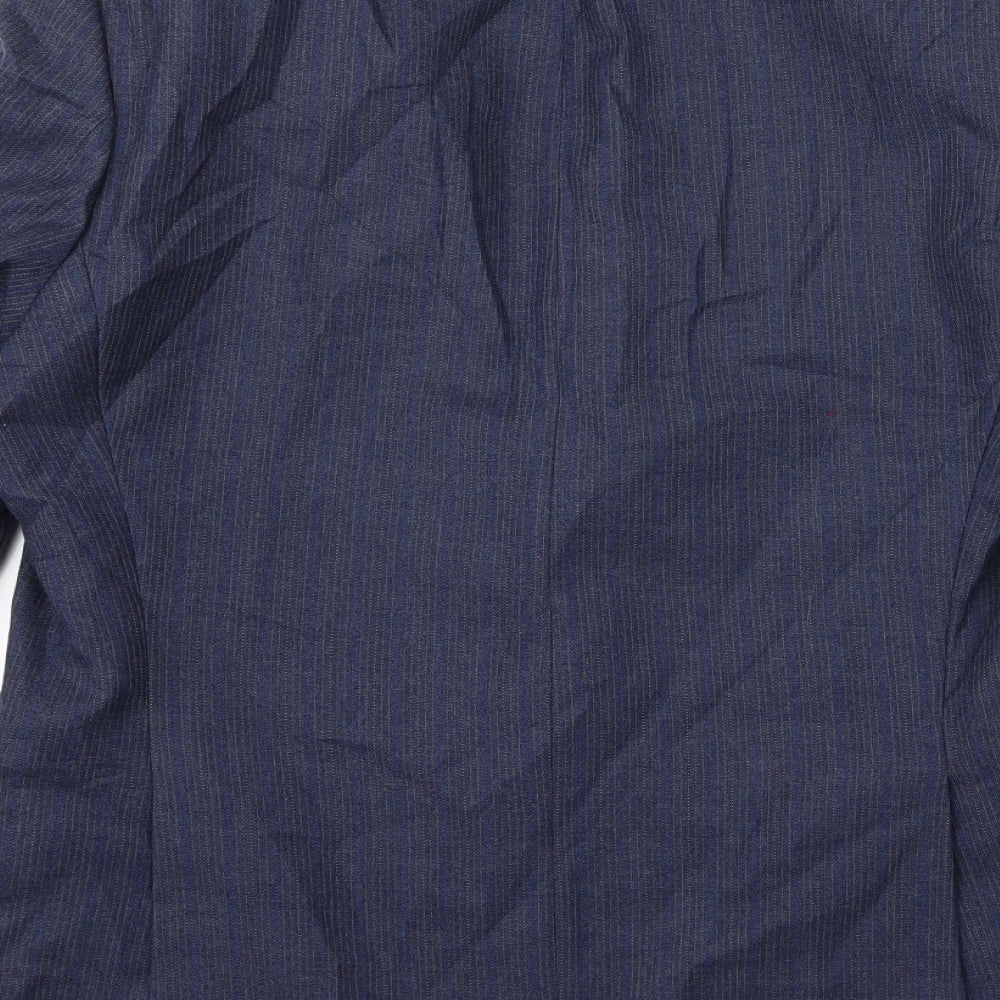 Preworn Mens Blue Striped  Jacket  Size L