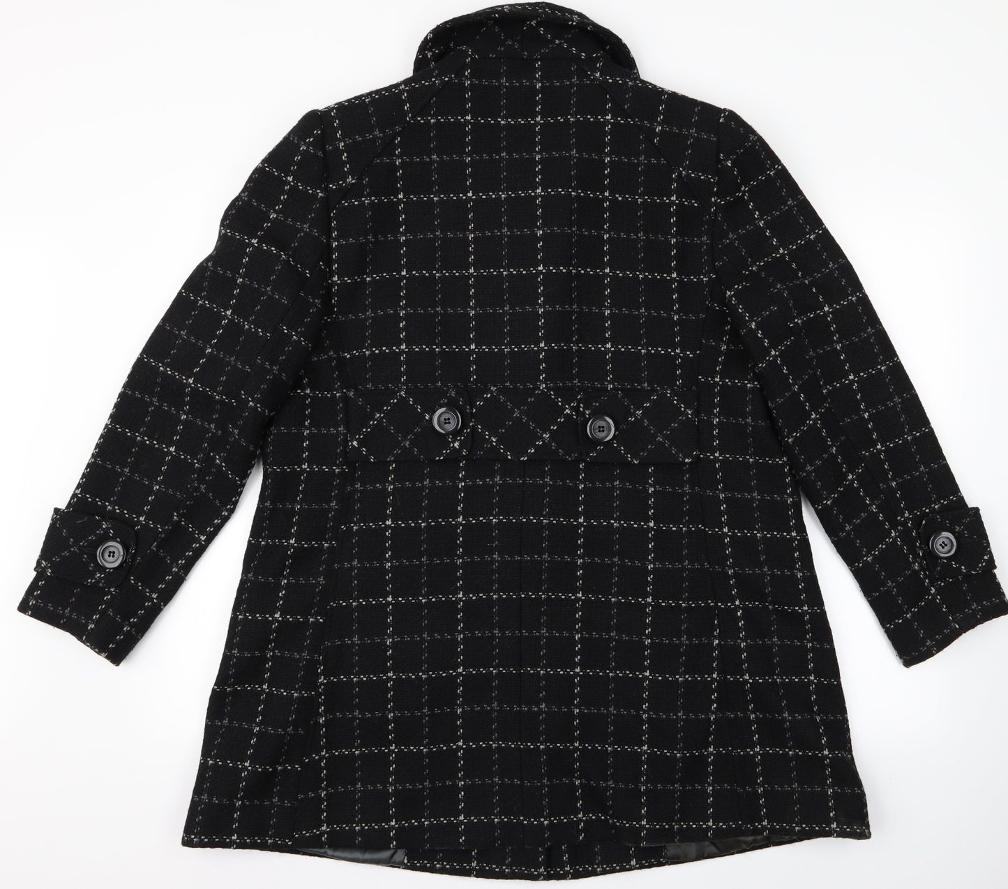 M&Co Womens Black   Overcoat Jacket Size 16