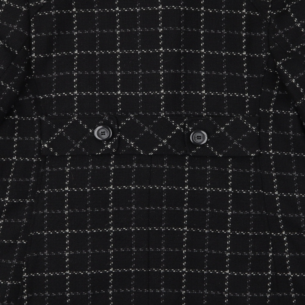 M&Co Womens Black   Overcoat Jacket Size 16