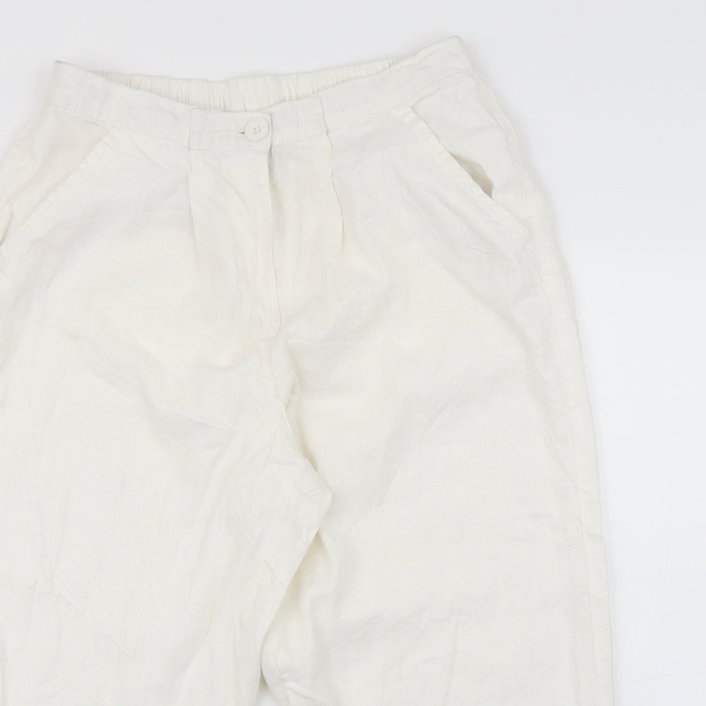 Nutmeg Womens White   Cargo Trousers Size 18 L20 in