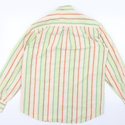 Memo Mens Green Striped   Polo Size M